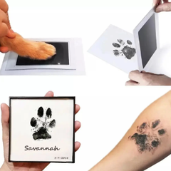 Pet paw prints, cat footprints, dog birthday commemorations, cattery kitten birth certificates, cat lover gifts