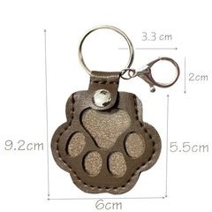 Memorial Leather Pet Hair Storage Keychain Pet hair storage pendant Pet creative commemorative keychain Pet hair collector