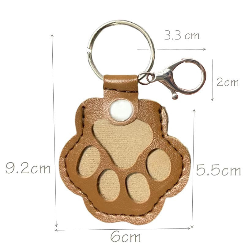 Memorial Leather Pet Hair Storage Keychain Pet hair storage pendant Pet creative commemorative keychain Pet hair collector