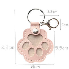 Memorial Leather Pet Hair Storage Keychain Pet hair storage pendant Pet creative commemorative keychain Pet hair collector