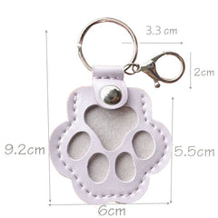 Memorial Leather Pet Hair Storage Keychain Pet hair storage pendant Pet creative commemorative keychain Pet hair collector