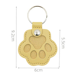 Memorial Leather Pet Hair Storage Keychain