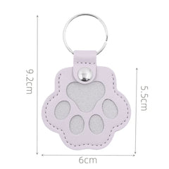 Memorial Leather Pet Hair Storage Keychain