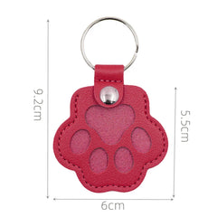 Memorial Leather Pet Hair Storage Keychain