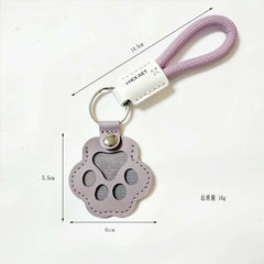 Memorial Leather Pet Hair Storage Keychain