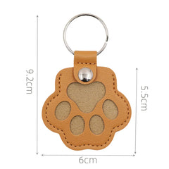 Memorial Leather Pet Hair Storage Keychain