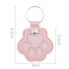 Memorial Leather Pet Hair Storage Keychain