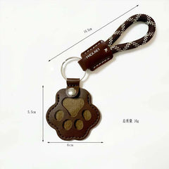 Memorial Leather Pet Hair Storage Keychain
