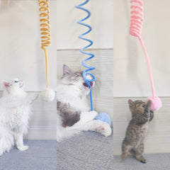 Self-Play String Toy for Kittens with Ball