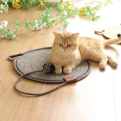 Round Cat Scratcher Mat – Furniture Protector & Claw Care Pad for Indoor Cats