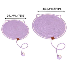 Round Cat Scratcher Mat – Furniture Protector & Claw Care Pad for Indoor Cats