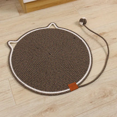 Round Cat Scratcher Mat – Furniture Protector & Claw Care Pad for Indoor Cats