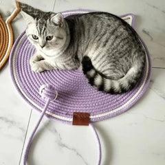 Round Cat Scratcher Mat – Furniture Protector & Claw Care Pad for Indoor Cats