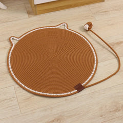 Round Cat Scratcher Mat – Furniture Protector & Claw Care Pad for Indoor Cats