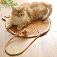 Round Cat Scratcher Mat – Furniture Protector & Claw Care Pad for Indoor Cats