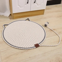 Round Cat Scratcher Mat – Furniture Protector & Claw Care Pad for Indoor Cats