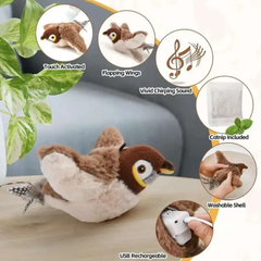 Bird Electric Pet Toy Sound Simulation Bite Resistant Bird Hunting Self-Entertainment Artifact