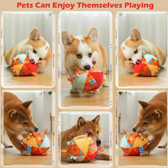 Pet toy ball, pet boredom relief artifact, consumes physical strength, bite-resistant teeth grinding, plush ball