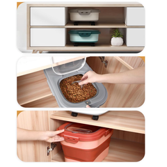 Pet food storage barrel, large capacity, foldable, sealed, moisture-proof and insect-proof barrel for cat and dog food, flip-top storage barrel for food