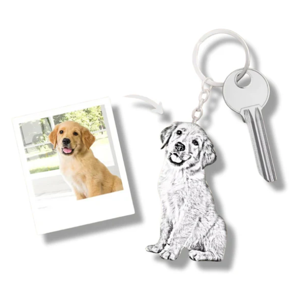 Photo customized pet keychains, dog and cat souvenir gifts, family souvenirs, pet puppy tags, keychains