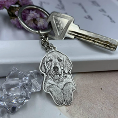 Photo customized pet keychains, dog and cat souvenir gifts, family souvenirs, pet puppy tags, keychains